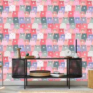 Papier Peint Pour Les Enfants - Ours En Peluche Colorés Au Style Scandinave – Image 5