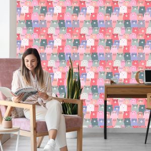 Papier Peint Pour Les Enfants - Ours En Peluche Colorés Au Style Scandinave – Image 7