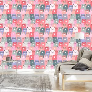 Papier Peint Pour Les Enfants - Ours En Peluche Colorés Au Style Scandinave – Image 3