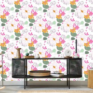 Papier Peint Pour Les Enfants - Belles Fleurs Colorées – Image 5