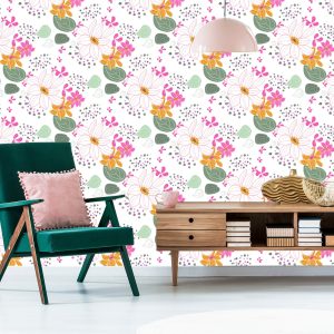 Papier Peint Pour Les Enfants - Belles Fleurs Colorées – Image 6