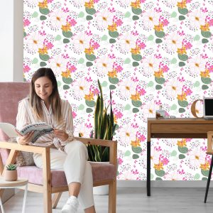 Papier Peint Pour Les Enfants - Belles Fleurs Colorées – Image 7