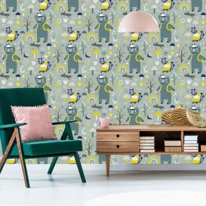 Papier Peint Pour Les Enfants - Ours Drôles Dans La Forêt – Image 6