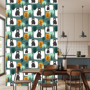 Papier Peint Pour Les Enfants - Adorables Nounours Dans La Forêt – Image 4