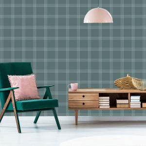 Papier Peint Plaid Écossais Dans Les Tons De Gris – Image 6