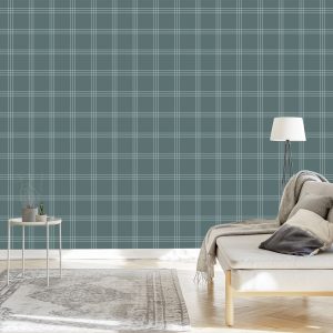 Papier Peint Plaid Écossais Dans Les Tons De Gris – Image 3