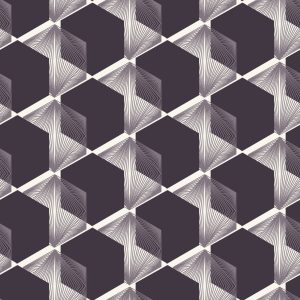 Papier Peint Hexagones Modernistes - Effet 3D – Image 1