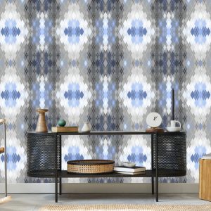 Papier Peint Géométrique - Motif Argyle – Image 5