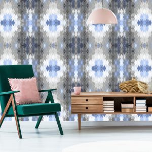 Papier Peint Géométrique - Motif Argyle – Image 6