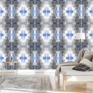Papier Peint Géométrique - Motif Argyle – Image 3