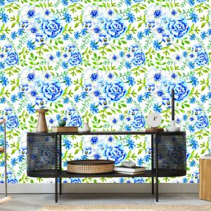 Papier Peint Roses, Renoncules, Bleuets Et Pensées – Image 5
