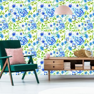 Papier Peint Roses, Renoncules, Bleuets Et Pensées – Image 6