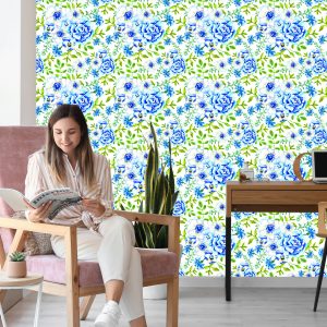 Papier Peint Roses, Renoncules, Bleuets Et Pensées – Image 7