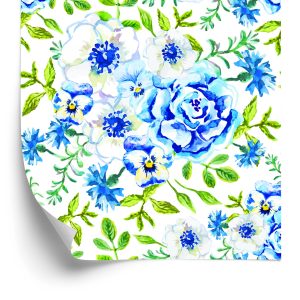 Papier Peint Roses, Renoncules, Bleuets Et Pensées – Image 2