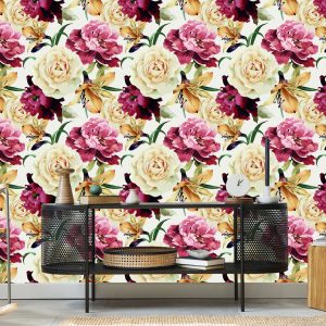 Papier Peint Fleurs Colorées - Aquarelle – Image 5