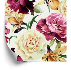 Papier Peint Fleurs Colorées - Aquarelle – Image 2