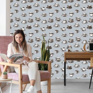 Papier Peint Pour Les Tasses De Cuisine Comme Esquissé – Image 7