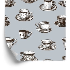 Papier Peint Pour Les Tasses De Cuisine Comme Esquissé – Image 2