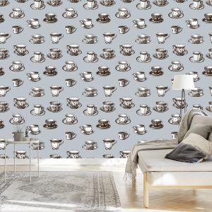 Papier Peint Pour Les Tasses De Cuisine Comme Esquissé – Image 3