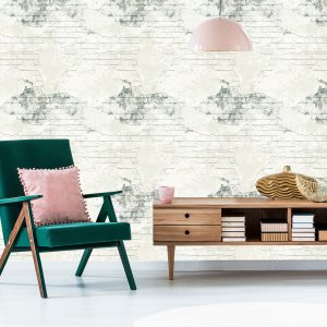 Papier Peint Pour Le Mur De Décoration De Briques Beiges En Béton De Chambre À Coucher – Image 6