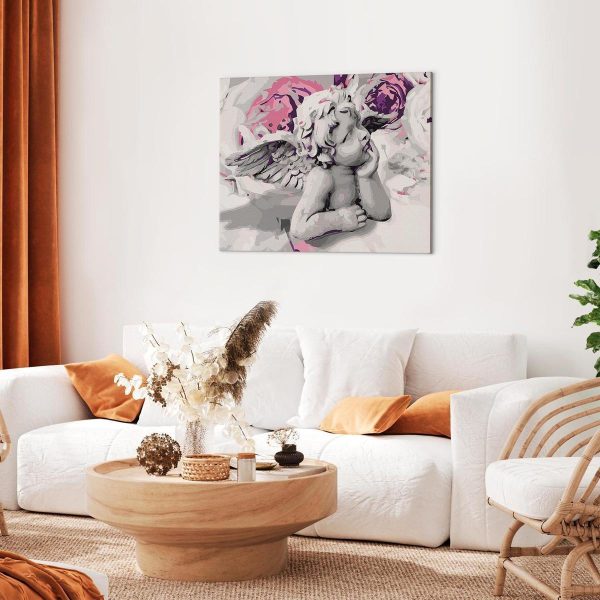 Peinture par numéros - Angel (Flowers In The Background)