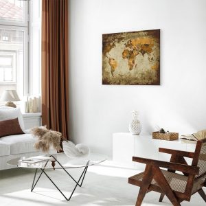 Peinture par numéros - Brown World Map