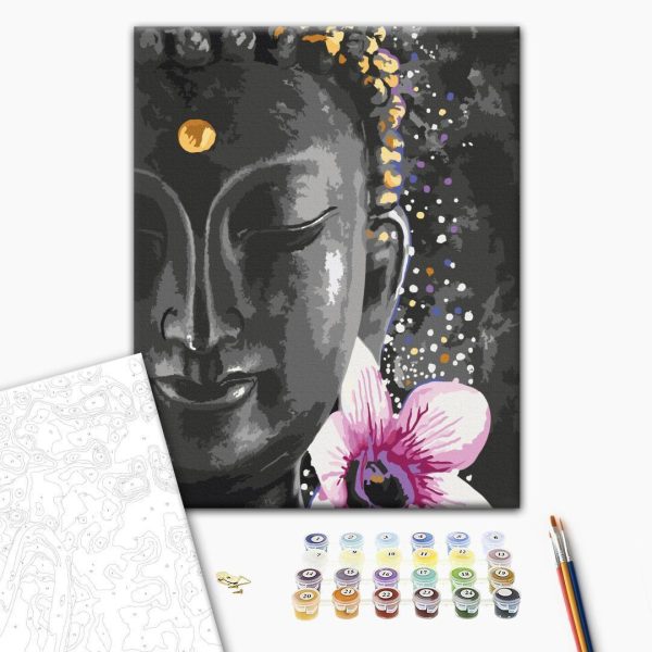 Peinture par numéros - Buddha and Flower