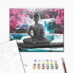 Peinture par numéros - Buddha and Waterfall