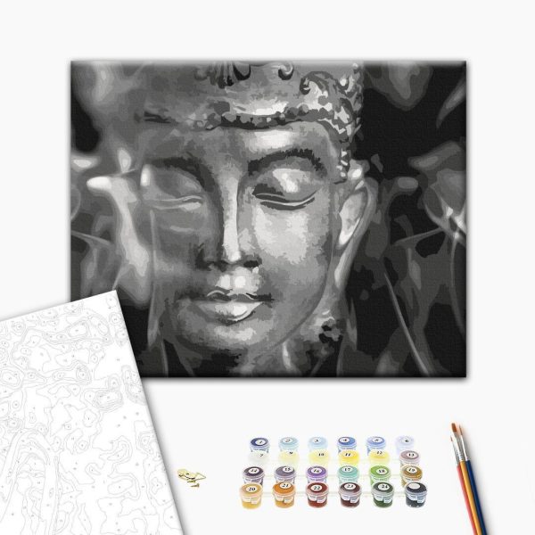Peinture par numéros - Buddha in Black and White
