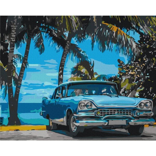Peinture par numéros - Car under Palm Trees