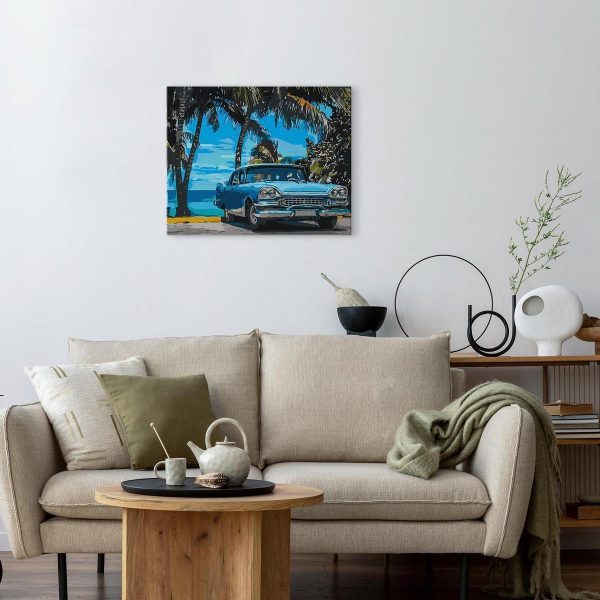 Peinture par numéros - Car under Palm Trees