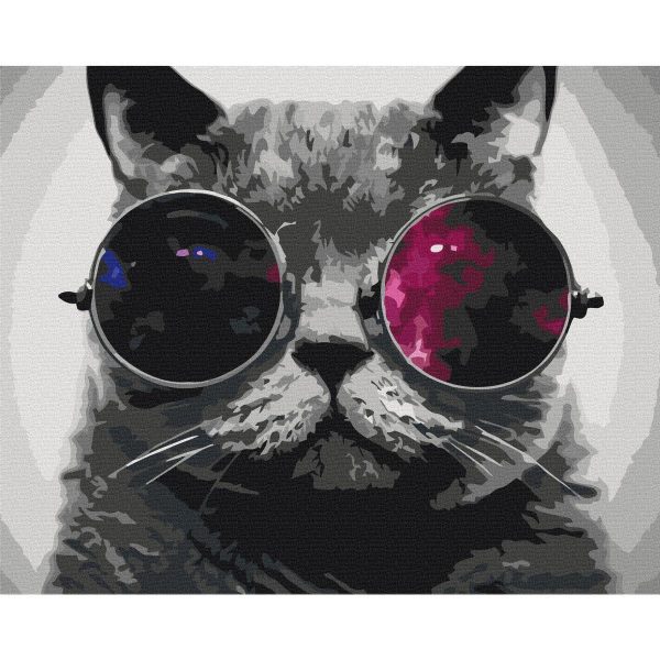 Peinture par numéros - Cat With Glasses