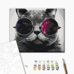 Peinture par numéros - Cat With Glasses
