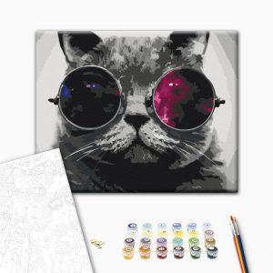 Peinture par numéros - Cat With Glasses
