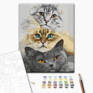 Peinture par numéros - Cat's Trio
