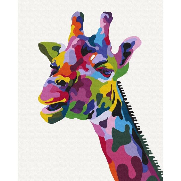 Peinture par numéros - Colourful Giraffe