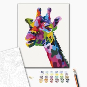 Peinture par numéros - Colourful Giraffe