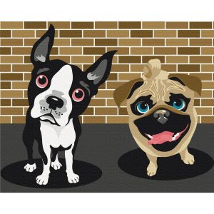 Peinture par numéros - Cute Dogs