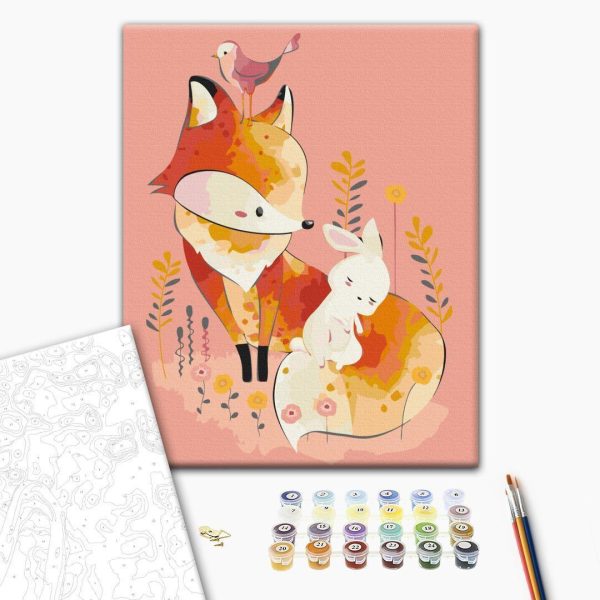 Peinture par numéros - Fox and Rabbit
