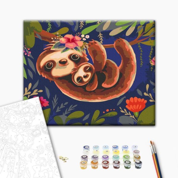 Peinture par numéros - Friendly Sloths
