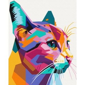 Peinture par numéros - Geometric Cat