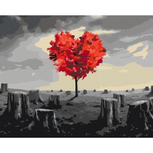Peinture par numéros - Heart-Shaped Tree
