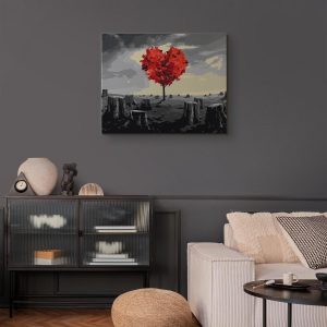 Peinture par numéros - Heart-Shaped Tree