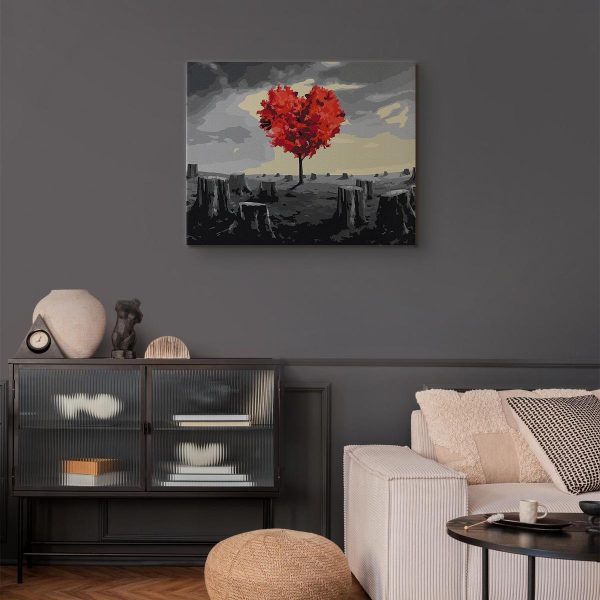 Peinture par numéros - Heart-Shaped Tree
