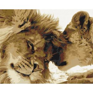 Peinture par numéros - Lions In Love