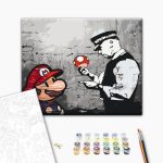 Peinture par numéros - Mario (Banksy)