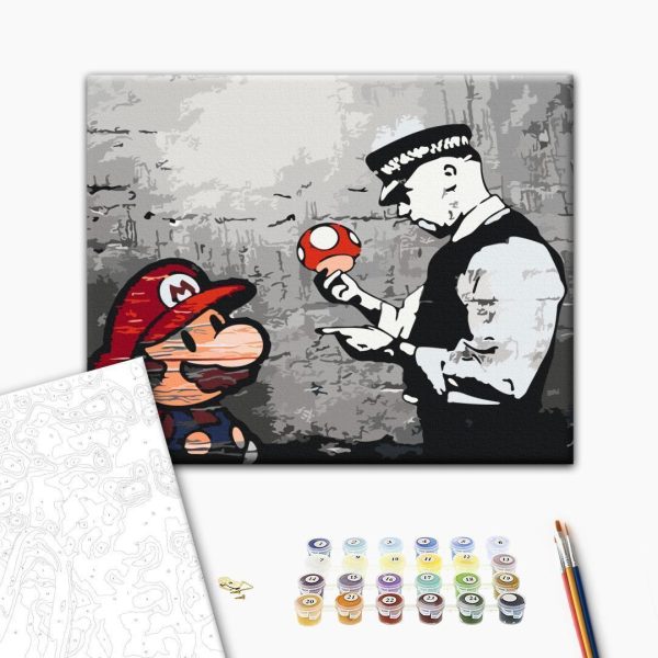 Peinture par numéros - Mario (Banksy)