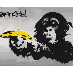 Peinture par numéros - Monkey (Banksy Street Art Graffiti)