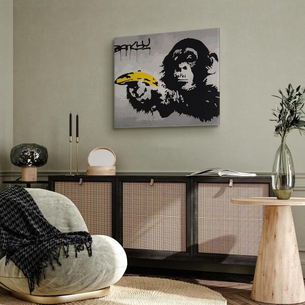 Peinture par numéros - Monkey (Banksy Street Art Graffiti)
