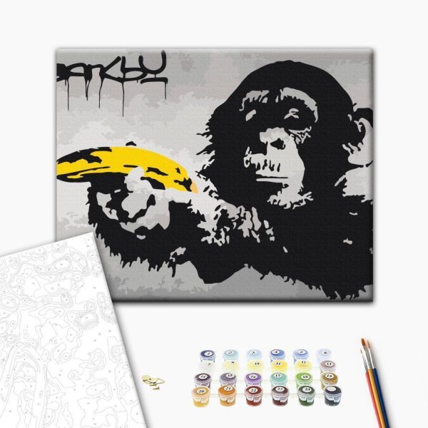 Peinture par numéros - Monkey (Banksy Street Art Graffiti)